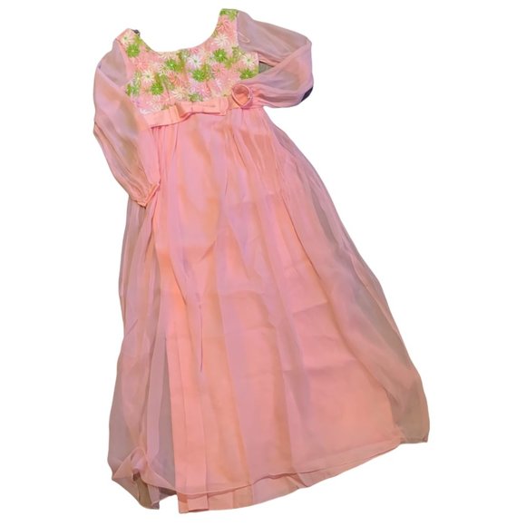 Vintage Ladies Union Floral Hand Embroidered Dress S - Picture 6 of 13